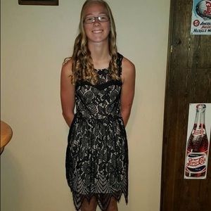 Black Modest Homecoming Coctail Dress